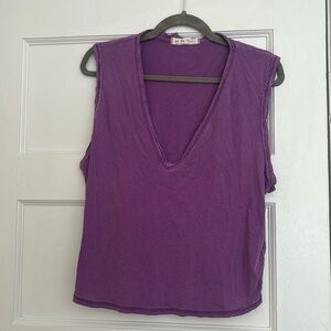 Free People 100% cotton purple tank